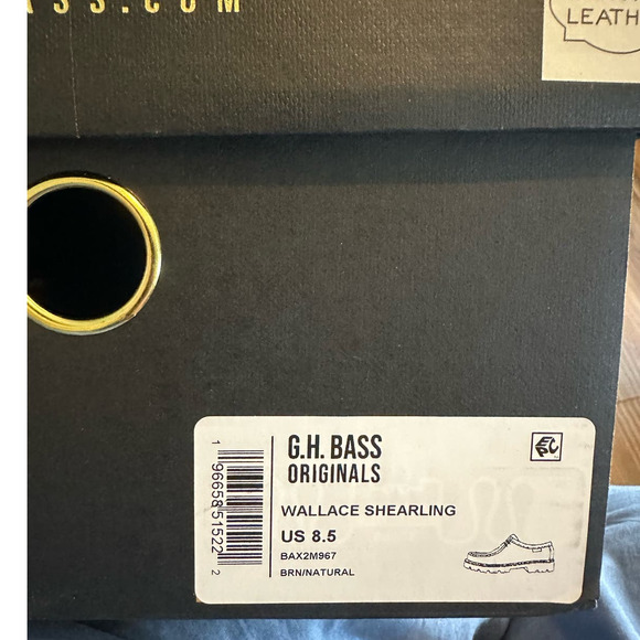 Anthropologie G.H. Bass Wallace shearling lace up Loafers size 8.5 - Picture 10 of 12